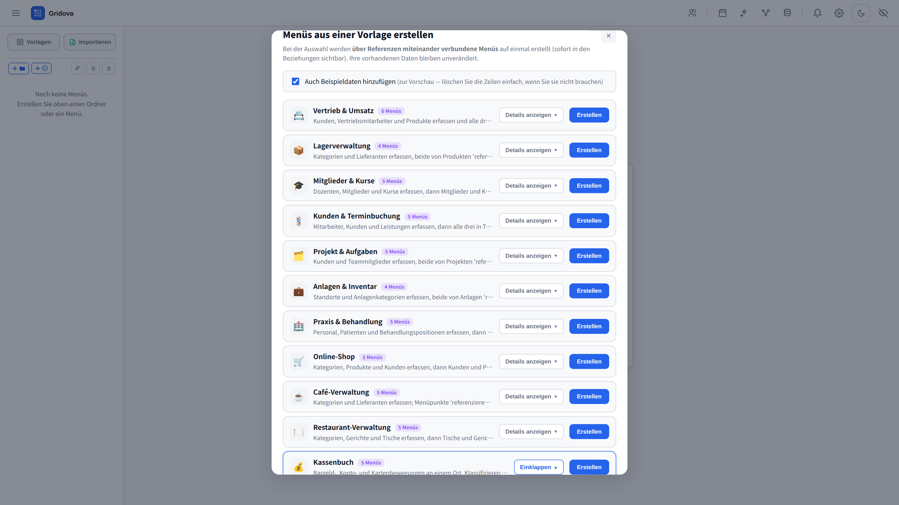 Templates gallery
