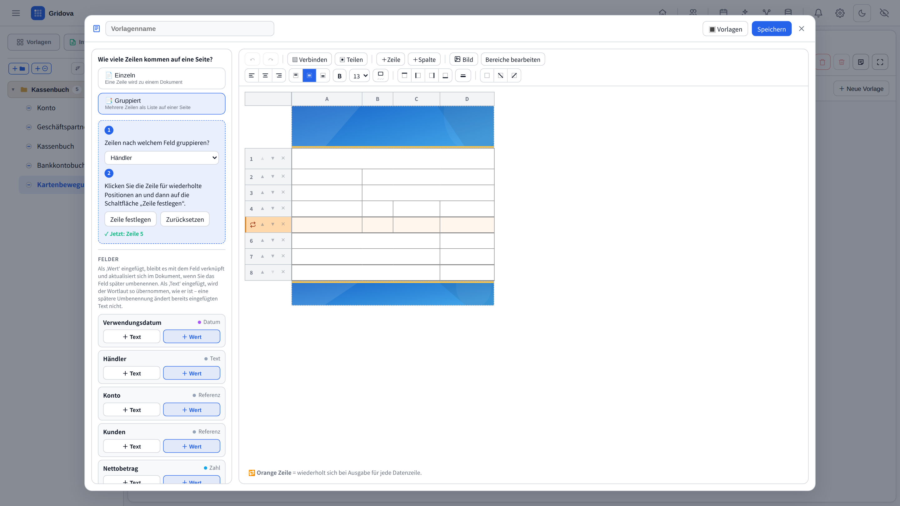 Document template builder
