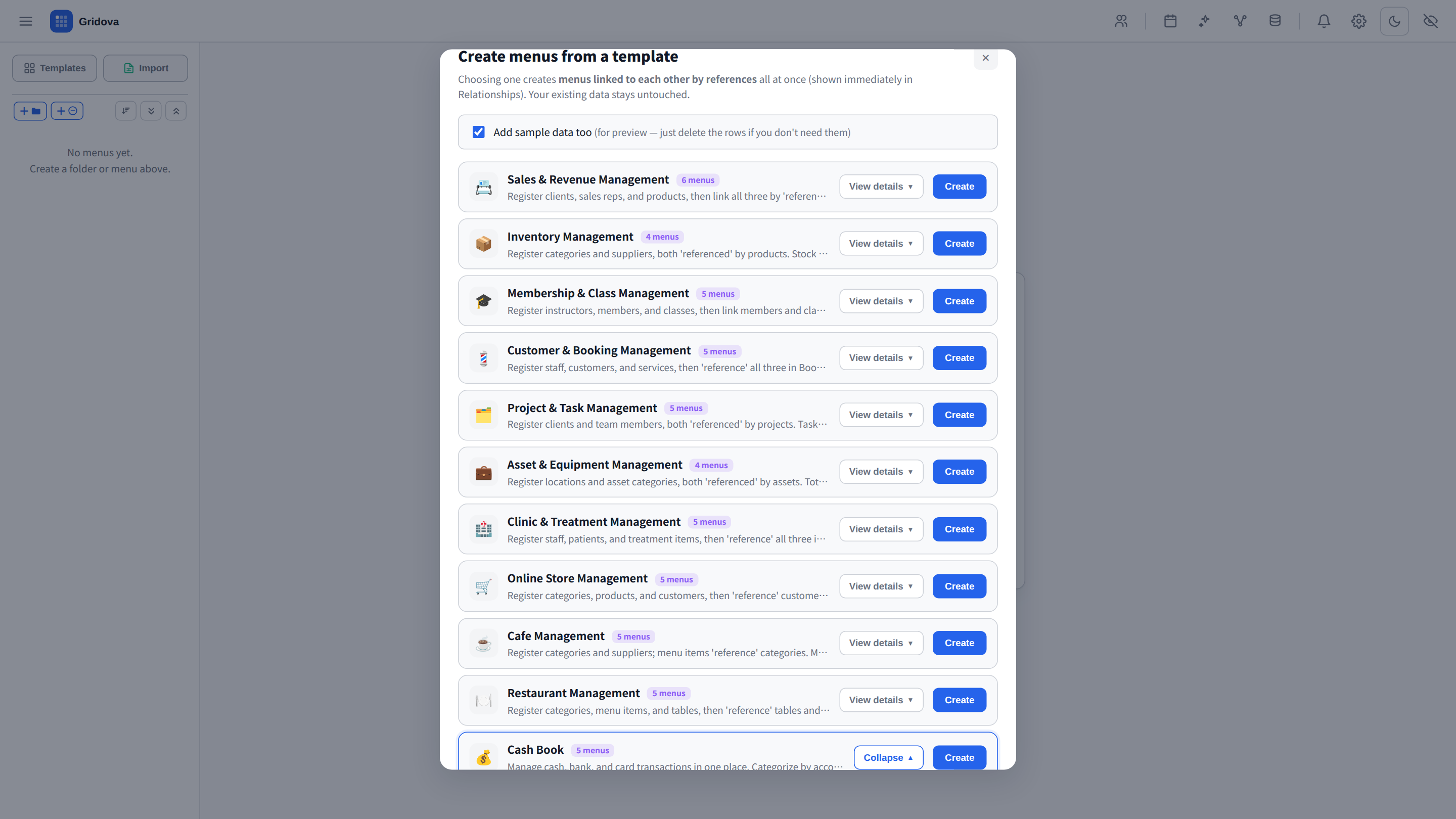 Templates gallery