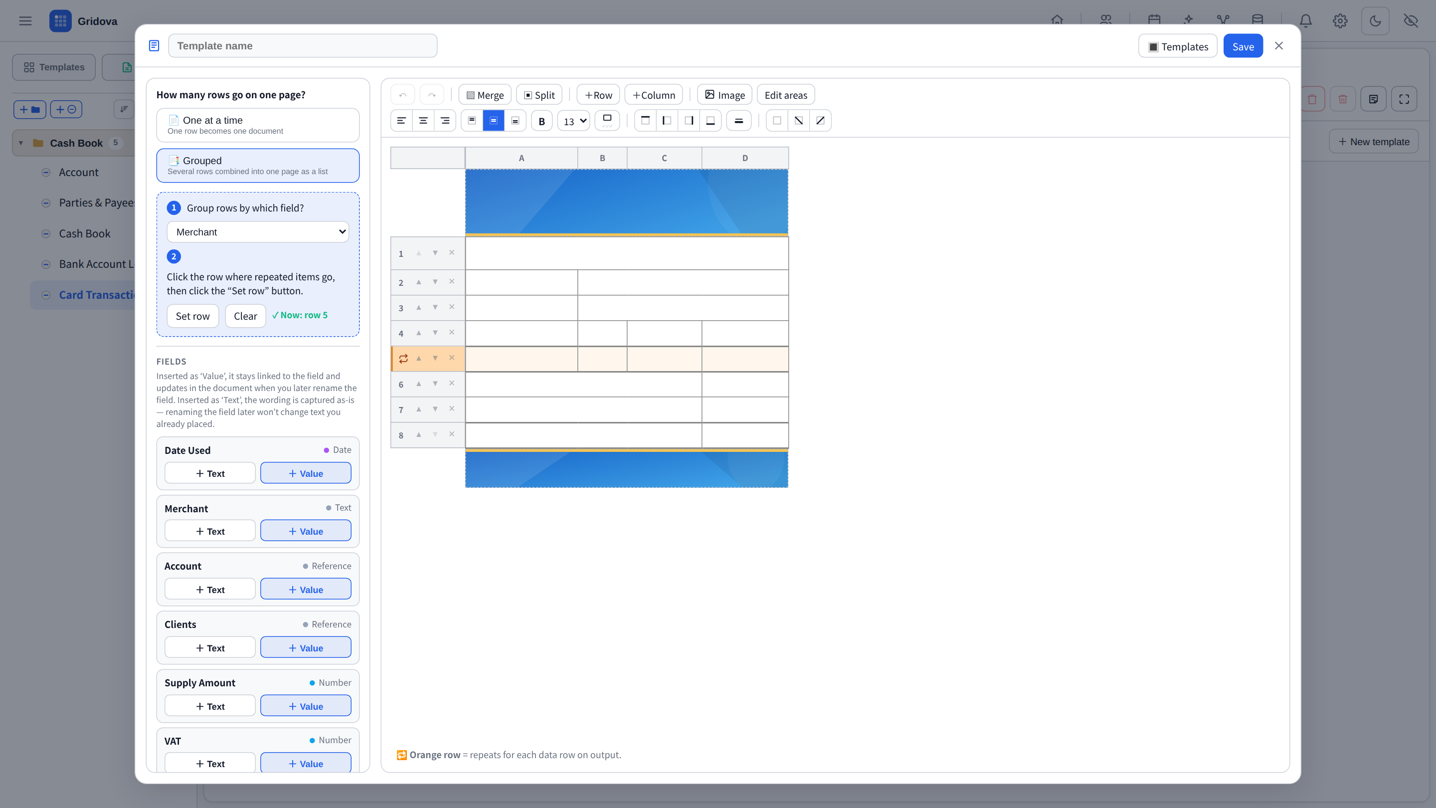 Document template builder